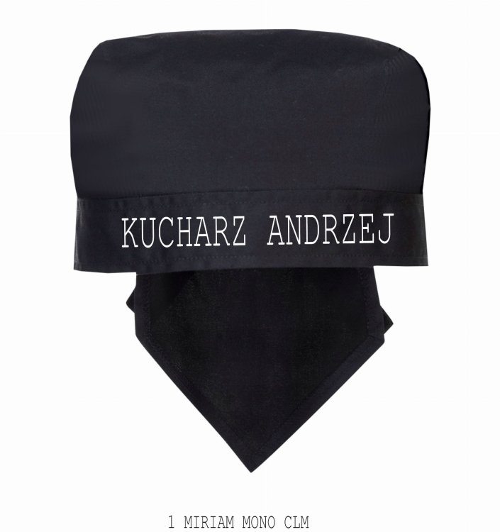 Bandana nera da chef