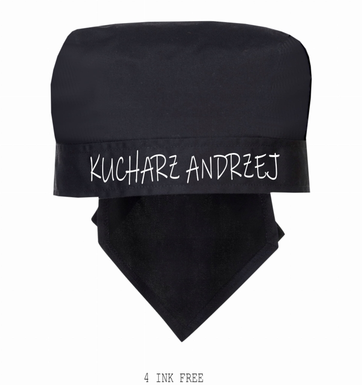 Bandana da chef nera.