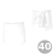 Grembiule da cameriere bianco lunghezza 40 cm