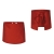 Grembiule da cucina rosso di lunghezza 40 cm