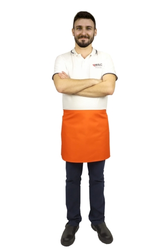 Grembiule arancione da cameriere lunghezza 40 cm