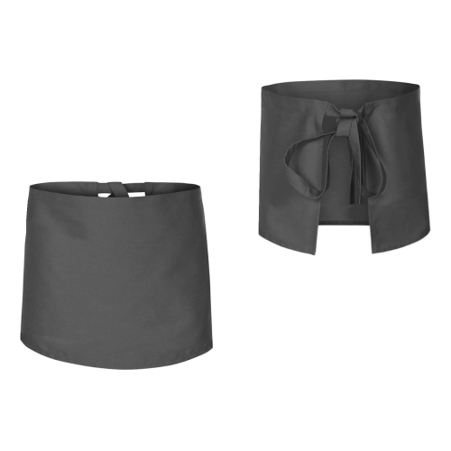 Grembiule da cucina grigio lunghezza 40 cm