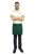Grembiule da cameriere verde lunghezza 40 cm