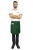 Grembiule da cucina barista verde lunghezza 50 cm