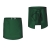 Grembiule da cameriere verde di lunghezza 50 cm.