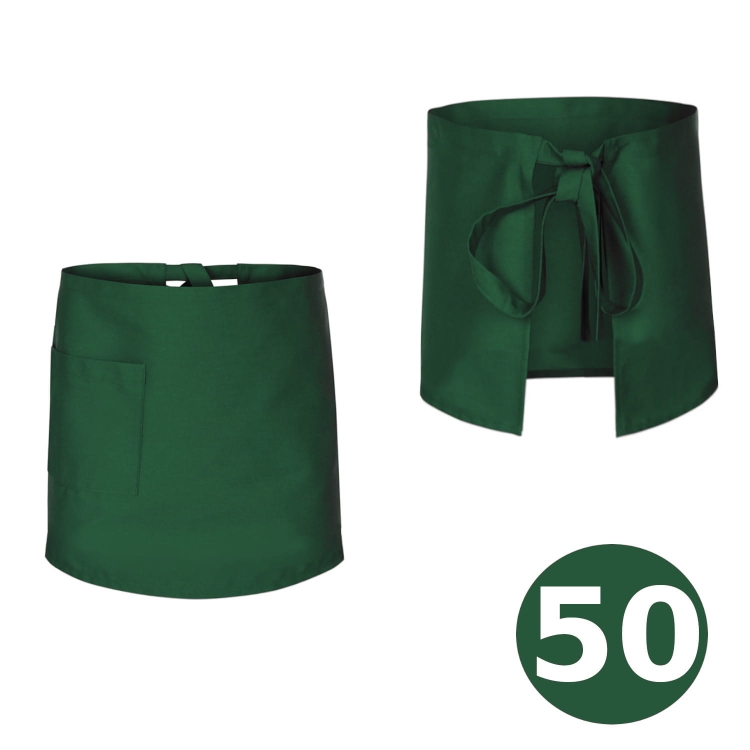 Grembiule da barista lungo verde 50 cm