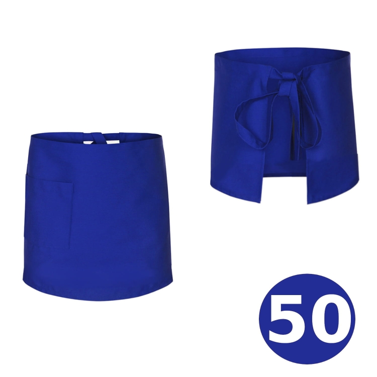 Grembiule da cucina lungo blu 50cm