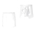 Grembiule da cucina bianco lunghezza 50 cm