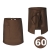 Grembiule da cameriere marrone 60cm