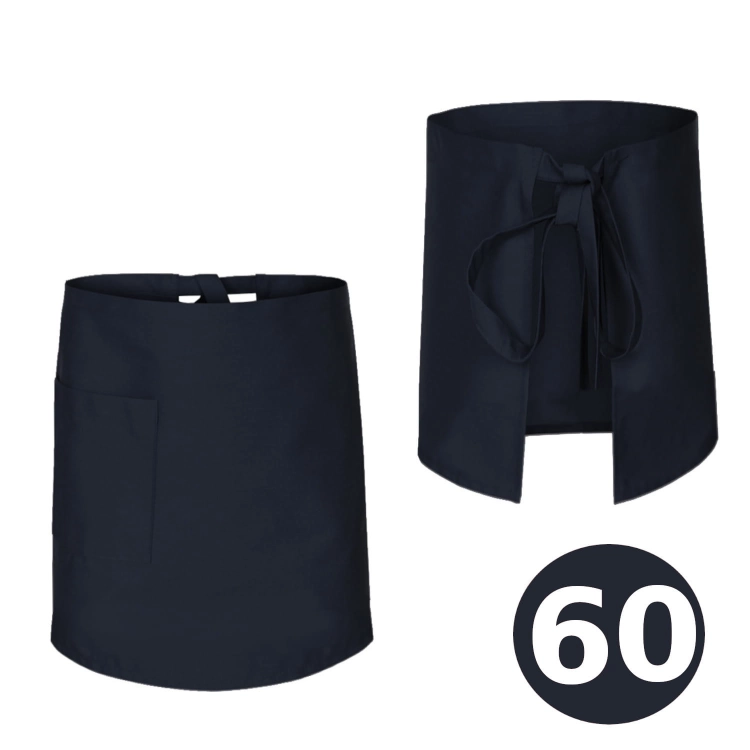 Grembiule da barista lungo blu 60cm