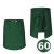 Lunghezza 60 cm del grembiule da cucina verde per camerieri e baristi.