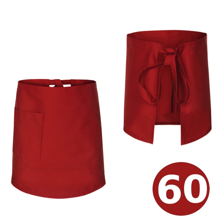 Grembiule da barista lungo 60 cm rosso