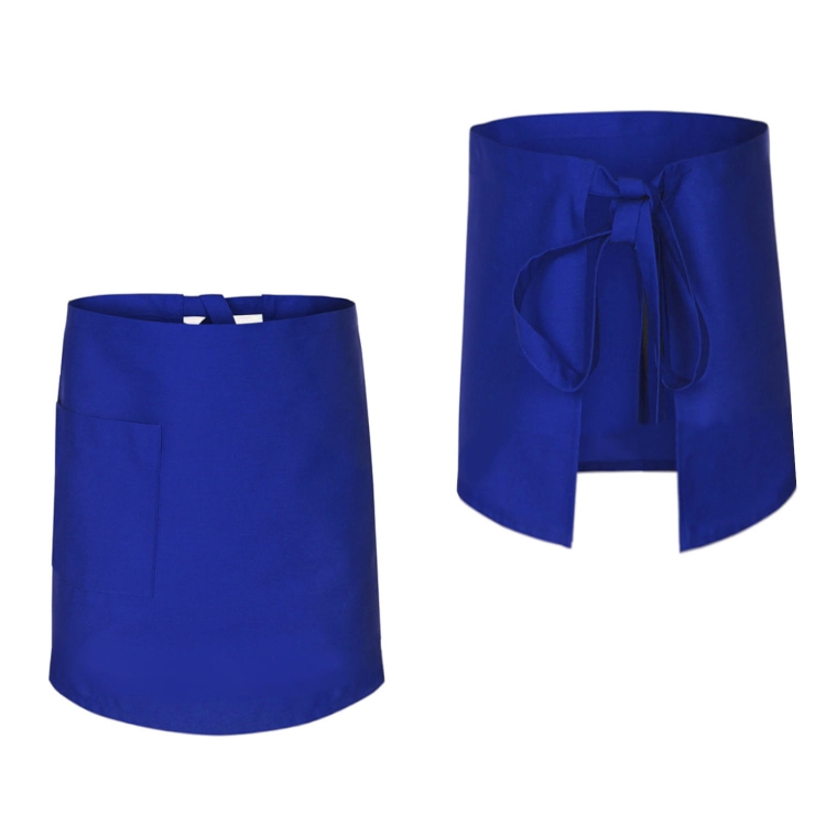 Grembiule da cucina blu di lunghezza 60 cm.