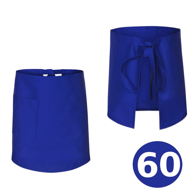 Grembiule da barista blu ciano 60cm
