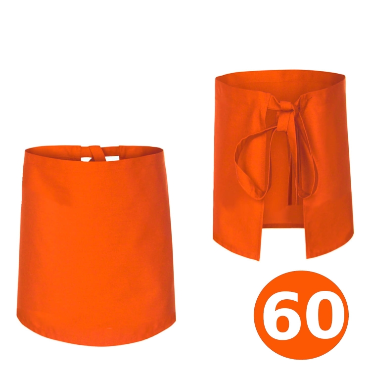 Grembiule da barista lungo arancione 60cm