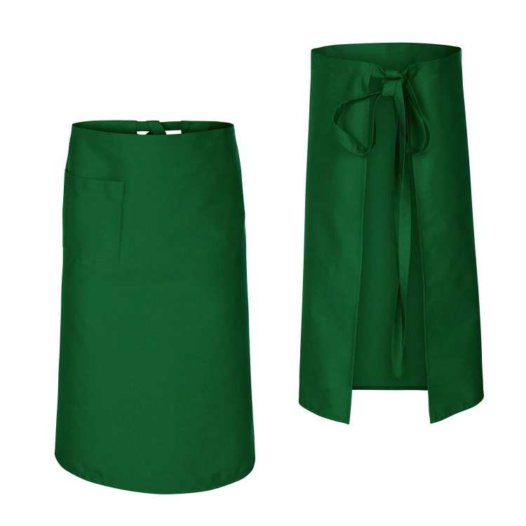 Grembiule da cucina per camerieri e baristi verde lunghezza 75 cm