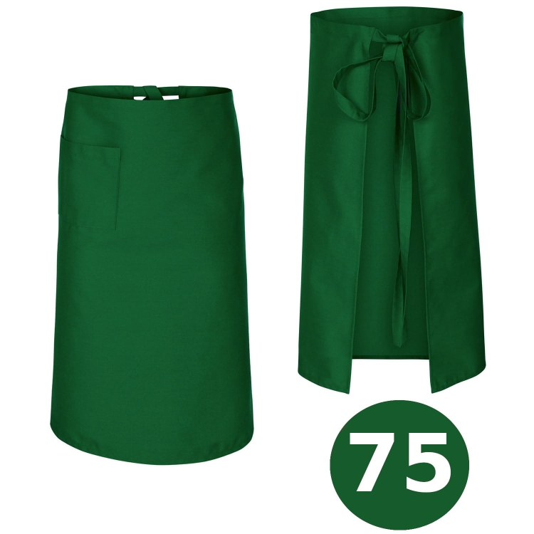 Grembiule da cucina barista lungo verde 75 cm