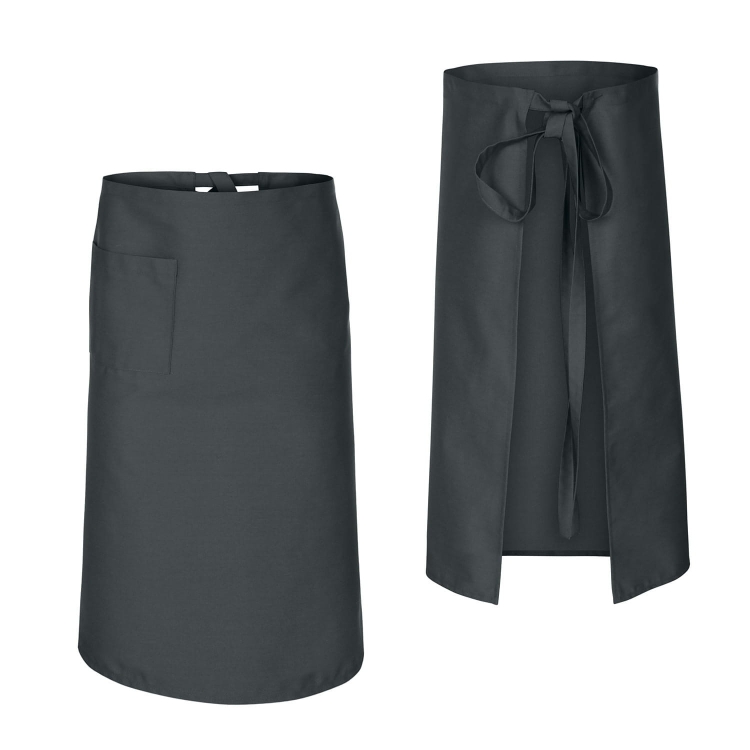 Grembiule da cucina barman lungo 75 cm grigio