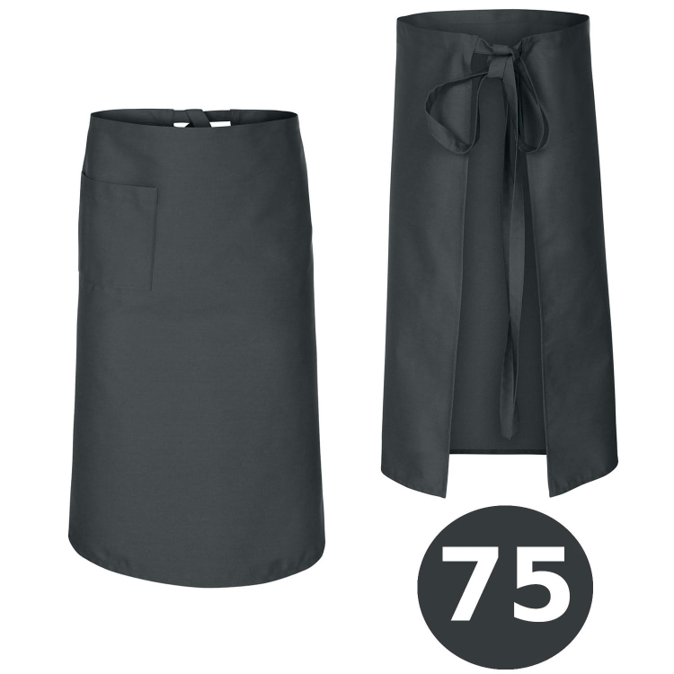 Grembiule da cucina grigio per camerieri lunghezza 75 cm