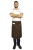 Grembiule da cameriere marrone lunghezza 75 cm
