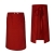 Grembiule da cameriere rosso lunghezza 75 cm
