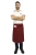 Grembiule da cameriere bordeaux lungo 75 cm da cuoco.