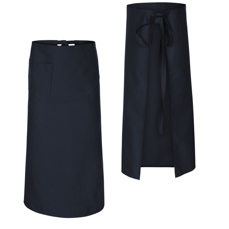 Grembiule da barista lungo di colore blu navy.