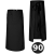 Grembiule da barista nero lunghezza 90 cm