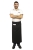 Grembiule da cameriere nero lunghezza 90 cm
