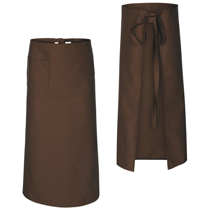 Grembiule da cucina marrone di lunghezza 90 cm