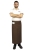 Grembiule da cameriere marrone lungo 90 cm