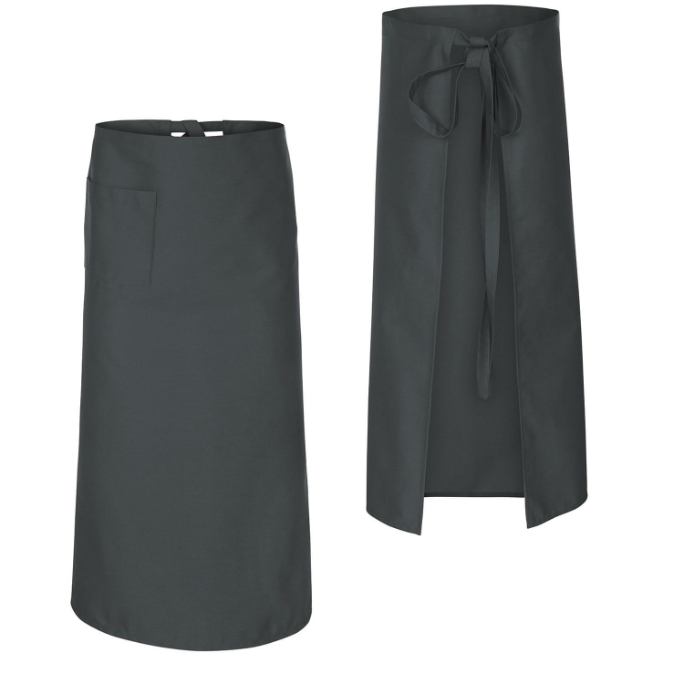 Grembiule da cucina grigio lunghezza 90 cm