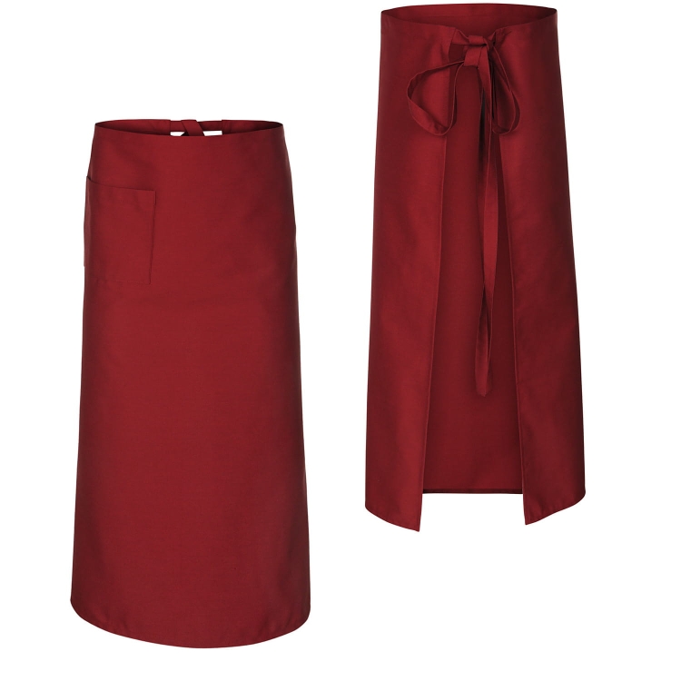 Grembiule da cameriere bordeaux 90 cm