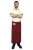 Grembiule da cameriere bordeaux lunghezza 90 cm
