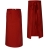 Grembiule da barista lungo rosso 90 cm