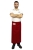 Grembiule da cameriere rosso di lunghezza 90 cm