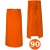 Grembiule da cucina arancione per camerieri lunghezza 90 cm