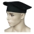 Cappello da chef nero a basso profilo.