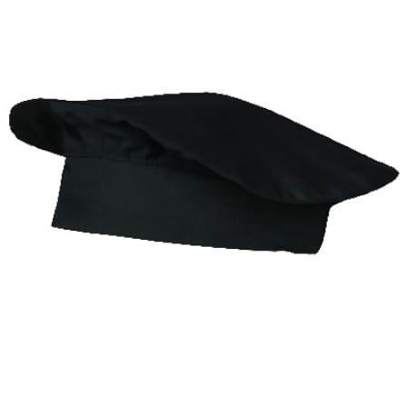 Cappello da chef basso in cotone nero