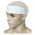 Cappello bianco in tulle con materiale elasticizzato.