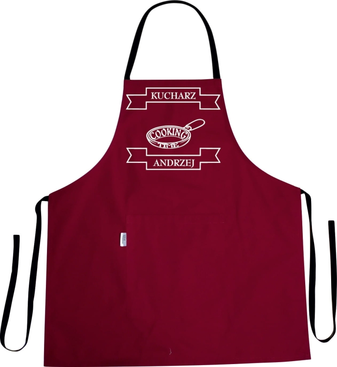 Grembiule da cucina con stampa Cooking Time