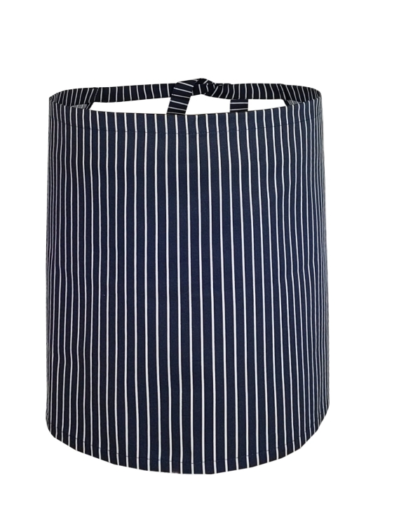 Grembiule da cucina blu navy a righe bianche