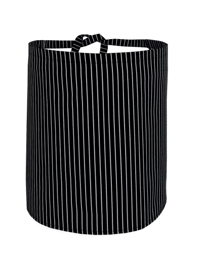 Grembiule da cameriere nero con strisce bianche