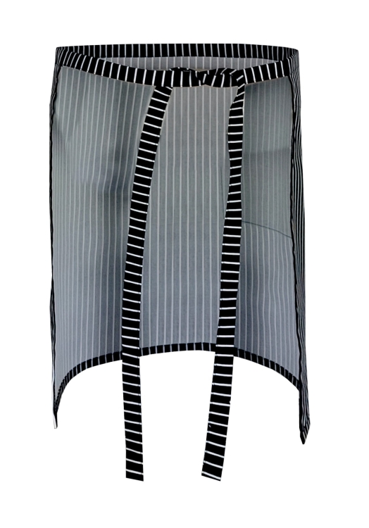 Grembiule da cameriere lungo 50 cm di colore nero.