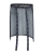 Grembiule da cameriere lungo 50 cm a righe bianche e blu navy.