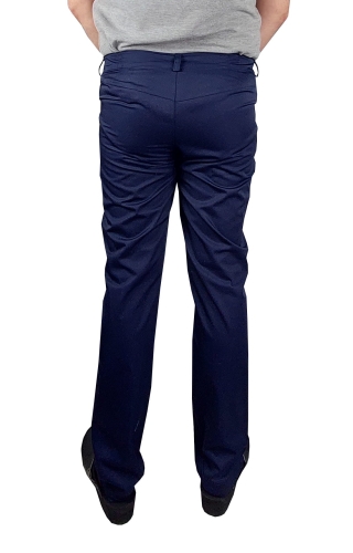 Pantaloni medici classici da uomo blu navy