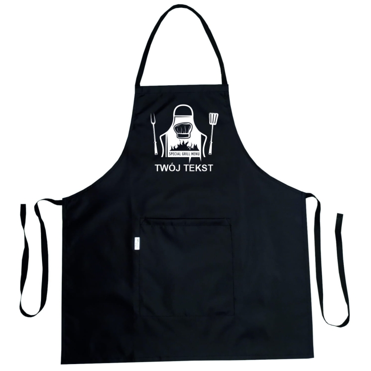 Grembiule da cucina impermeabile con grafica 'Menu Grill'
