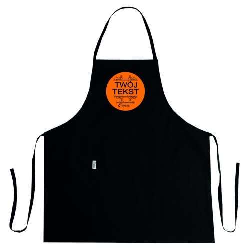 Grembiule da cucina personalizzato con testo pubblicitario scelto.