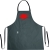 Grembiule da cucina con grafica 'Cuochi con cuore' con testo.