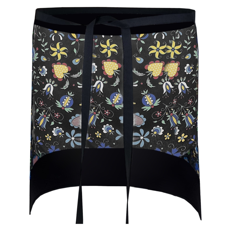 Grembiule da cameriere con motivi folkloristici.